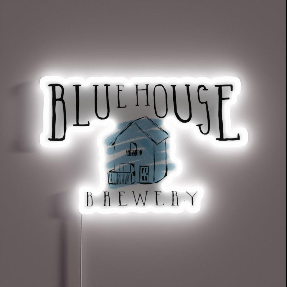 Blue House Brewery Rgb Led Neon Sign - Custom LED neon sign front view