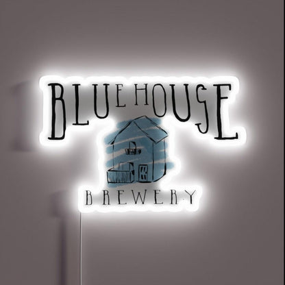 Blue House Brewery Rgb Led Neon Sign - Custom LED neon sign front view