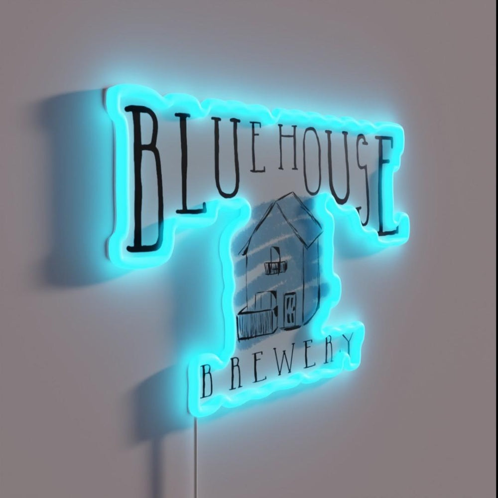 Blue House Brewery Rgb Led Neon Sign - LED neon sign close-up detail