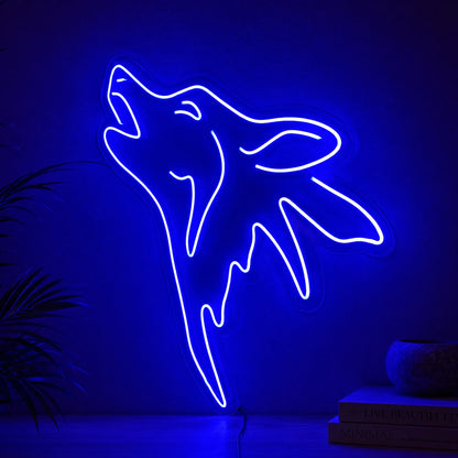 Blue Howling Wolf Neon Sign LED Neon Sign high-converting product image