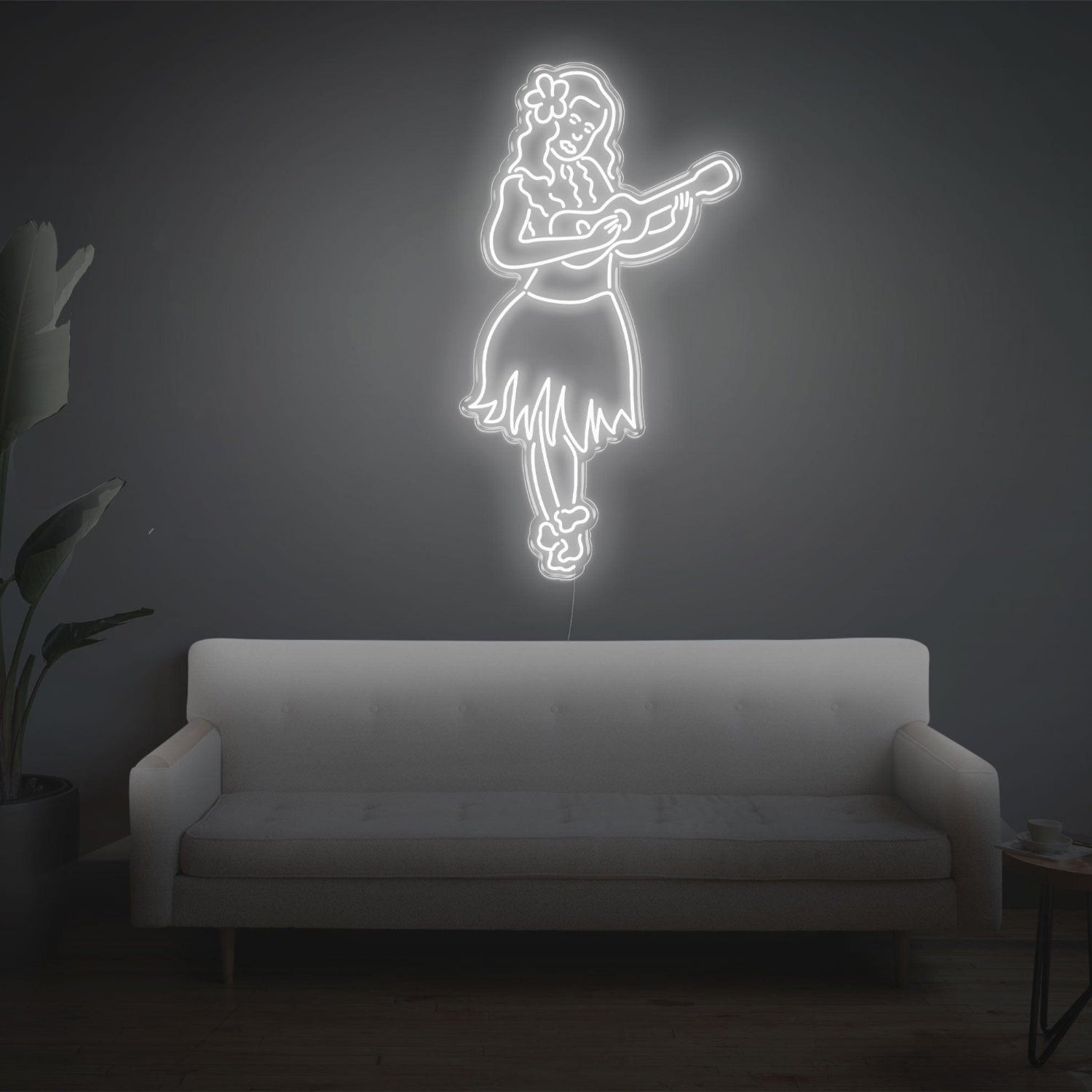 Blue Hula Girl Musician Led Neon Sign For Modern Home Decor | Shineneon