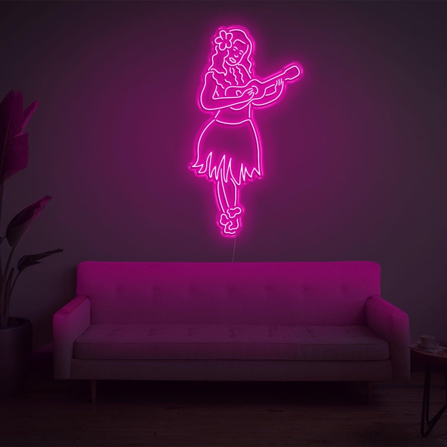 Blue Hula Girl Musician Led Neon Sign For Modern Home Decor | Shineneon