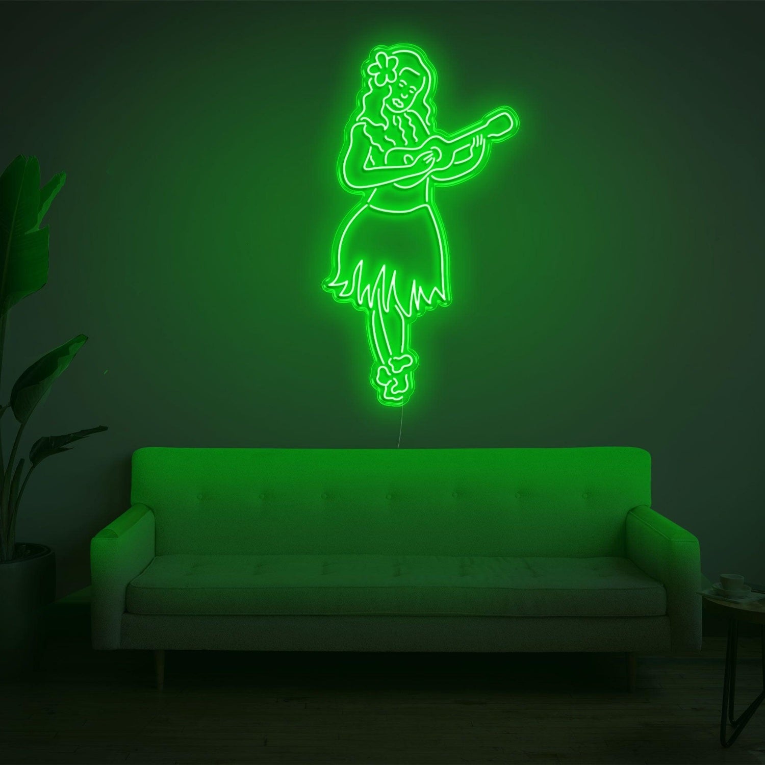 Blue Hula Girl Musician Led Neon Sign For Modern Home Decor | Shineneon