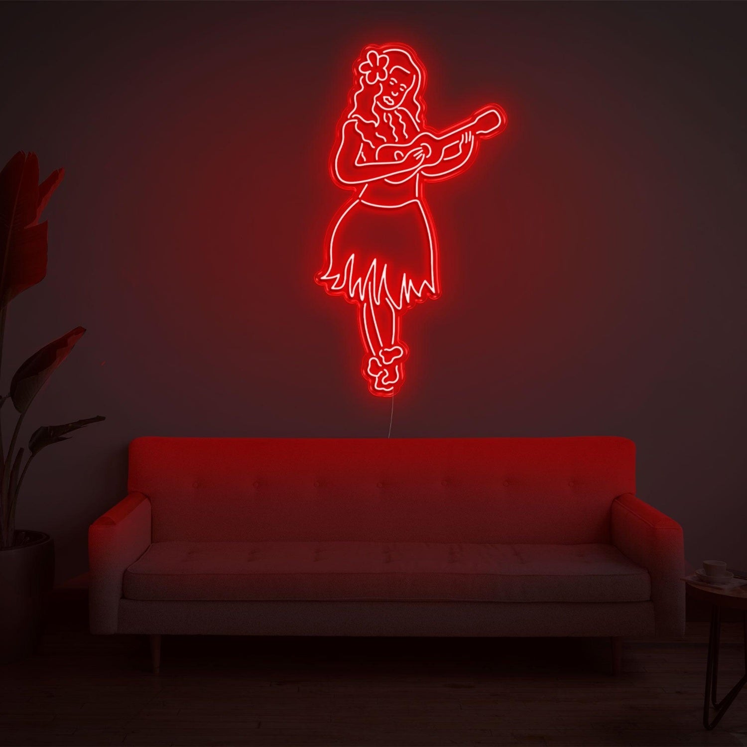 Blue Hula Girl Musician Led Neon Sign For Modern Home Decor | Shineneon