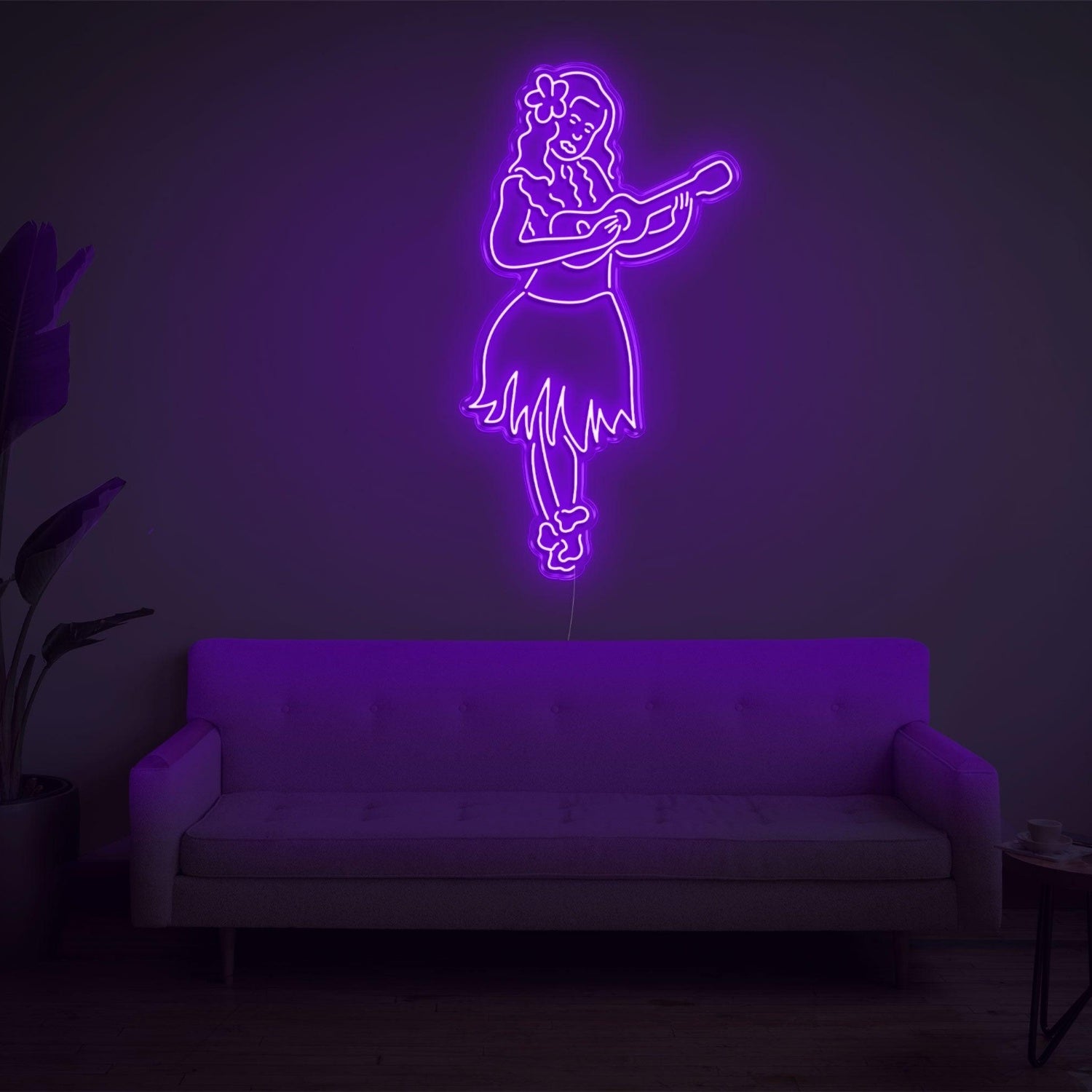 Blue Hula Girl Musician Led Neon Sign For Modern Home Decor | Shineneon
