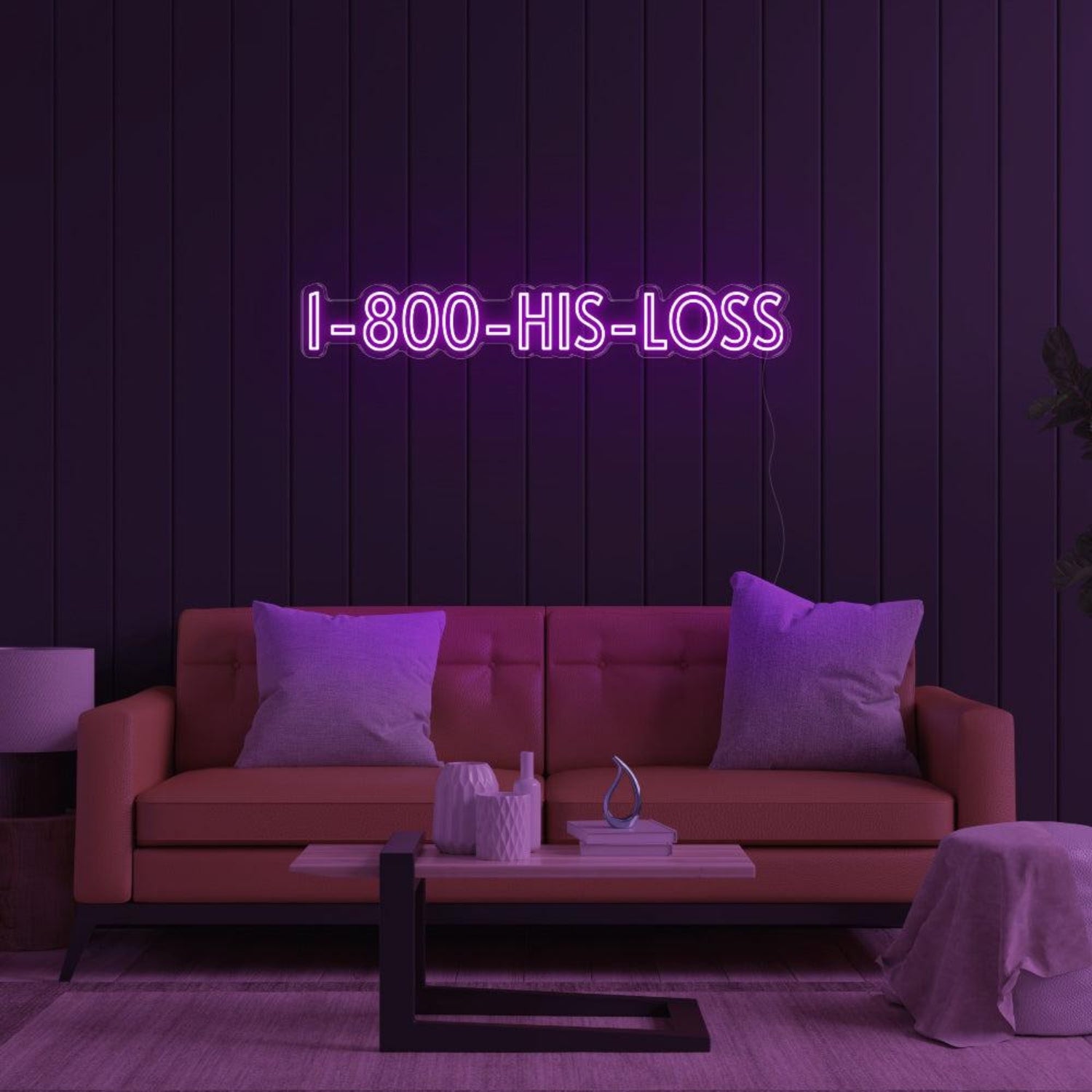 Blue I-800-His-Loss Led Neon Sign For Modern Home Decor | Shineneon