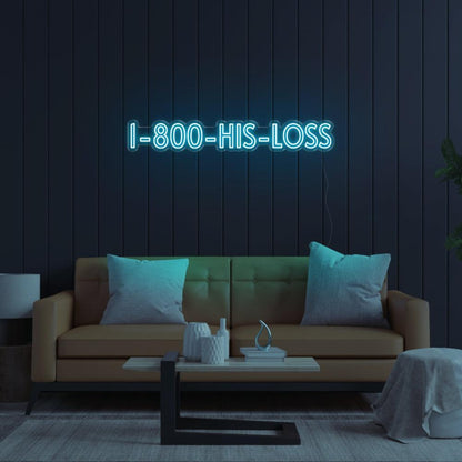 Blue I-800-His-Loss Led Neon Sign For Modern Home Decor | Shineneon