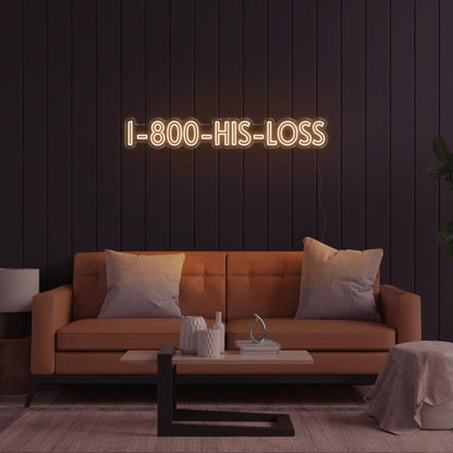 Blue I-800-His-Loss Led Neon Sign For Modern Home Decor | Shineneon