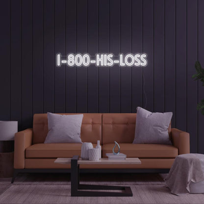 Blue I-800-His-Loss Led Neon Sign For Modern Home Decor | Shineneon
