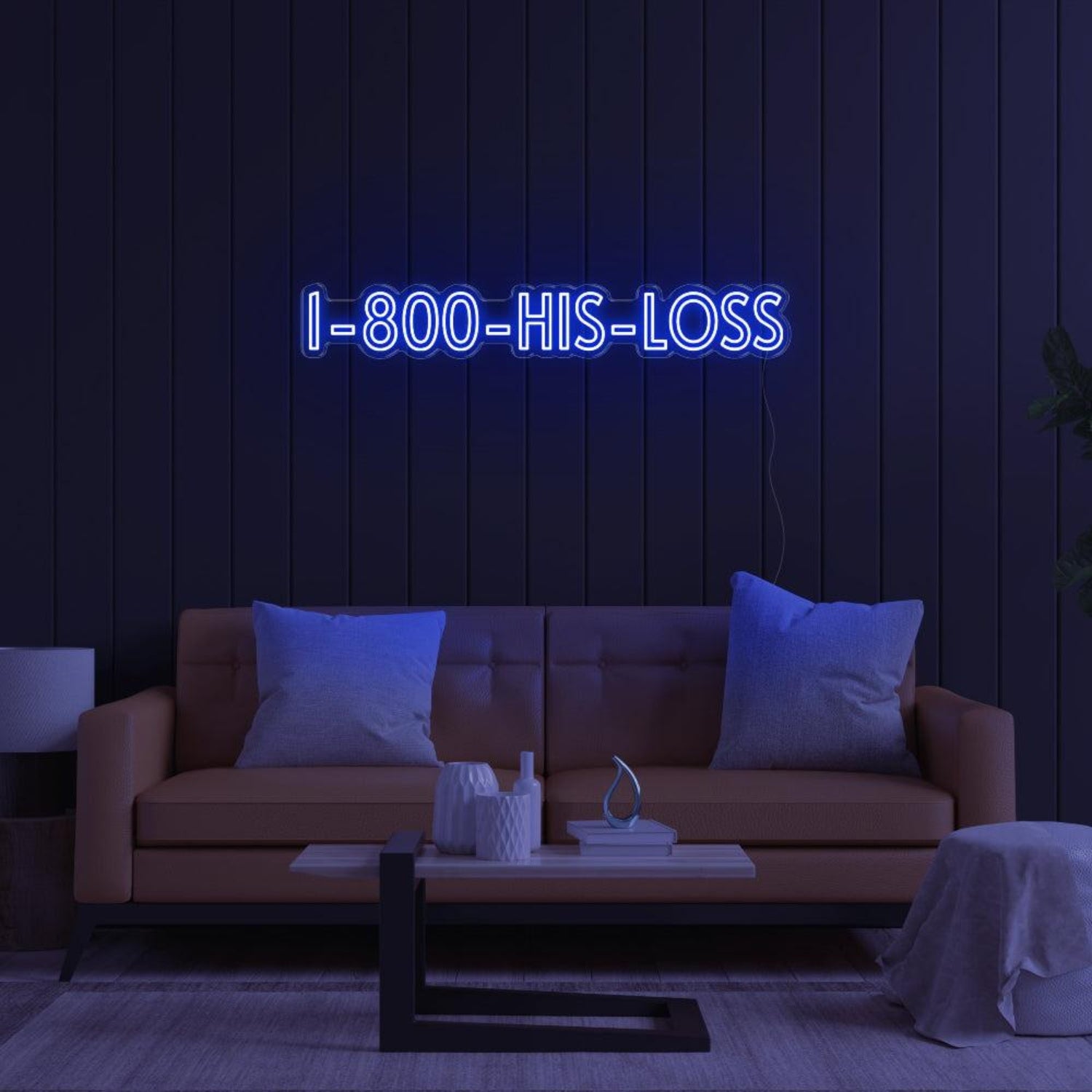 Blue I-800-His-Loss Led Neon Sign For Modern Home Decor | Shineneon