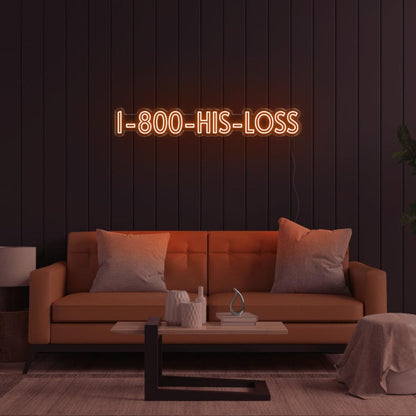 Blue I-800-His-Loss Led Neon Sign For Modern Home Decor | Shineneon
