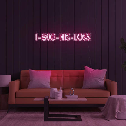 Blue I-800-His-Loss Led Neon Sign For Modern Home Decor | Shineneon