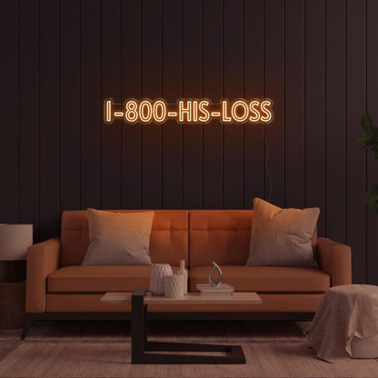 Blue I-800-His-Loss Led Neon Sign For Modern Home Decor | Shineneon