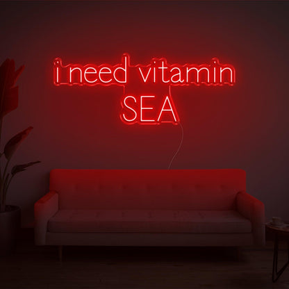 Blue I Need Vitamin Sea Led Neon Sign For Home Decor | Shineneon