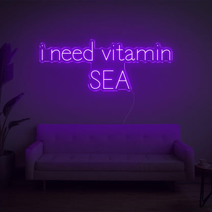Blue I Need Vitamin Sea Led Neon Sign For Home Decor | Shineneon