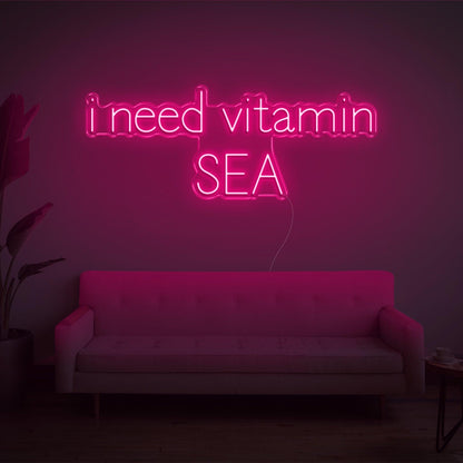 Blue I Need Vitamin Sea Led Neon Sign For Home Decor | Shineneon