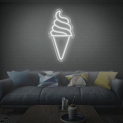 Blue Ice Cream Cone Led Neon Sign For Modern Living Room Home Decor | Shineneon