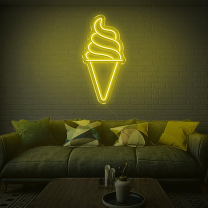 Blue Ice Cream Cone Led Neon Sign For Modern Living Room Home Decor | Shineneon