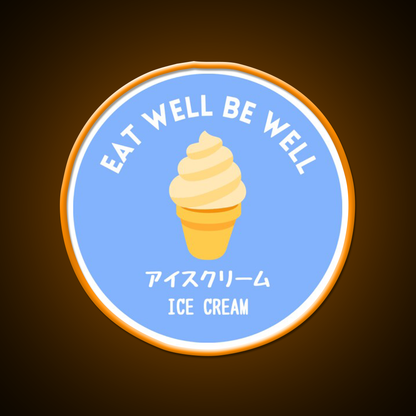 Blue Ice Cream Japanese Cafe Food Sweet Snack Food Led Neon Sign Rgb Color