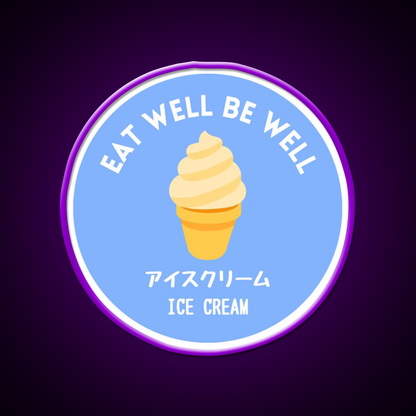 Blue Ice Cream Japanese Cafe Food Sweet Snack Food Led Neon Sign Rgb Color