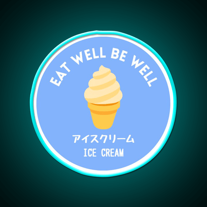 Blue Ice Cream Japanese Cafe Food Sweet Snack Food Led Neon Sign Rgb Color - Shineneon