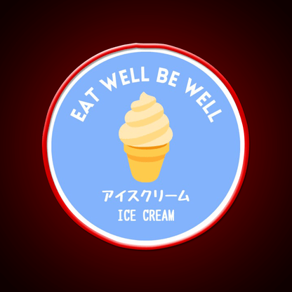 Blue Ice Cream Japanese Cafe Food Sweet Snack Food Led Neon Sign Rgb Color - Shineneon