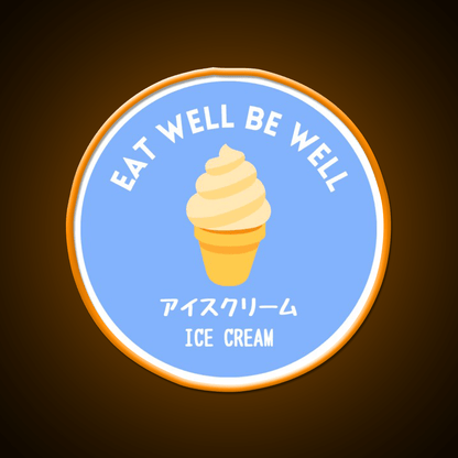 Blue Ice Cream Japanese Cafe Food Sweet Snack Food Led Neon Sign Rgb Color - Shineneon