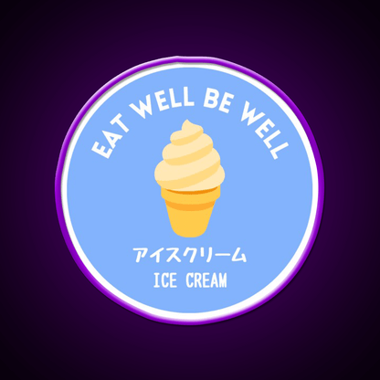 Blue Ice Cream Japanese Cafe Food Sweet Snack Food Led Neon Sign Rgb Color - Shineneon