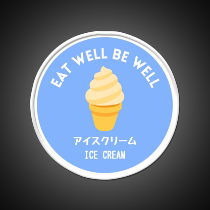Blue Ice Cream Japanese Cafe Food Sweet Snack Food Led Neon Sign Rgb Color