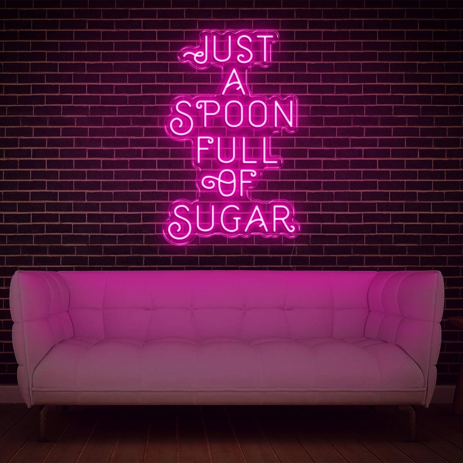 Blue Just A Spoon Full Of Sugar Led Neon Sign For Home Cafe Sweet Decor | Shineneon