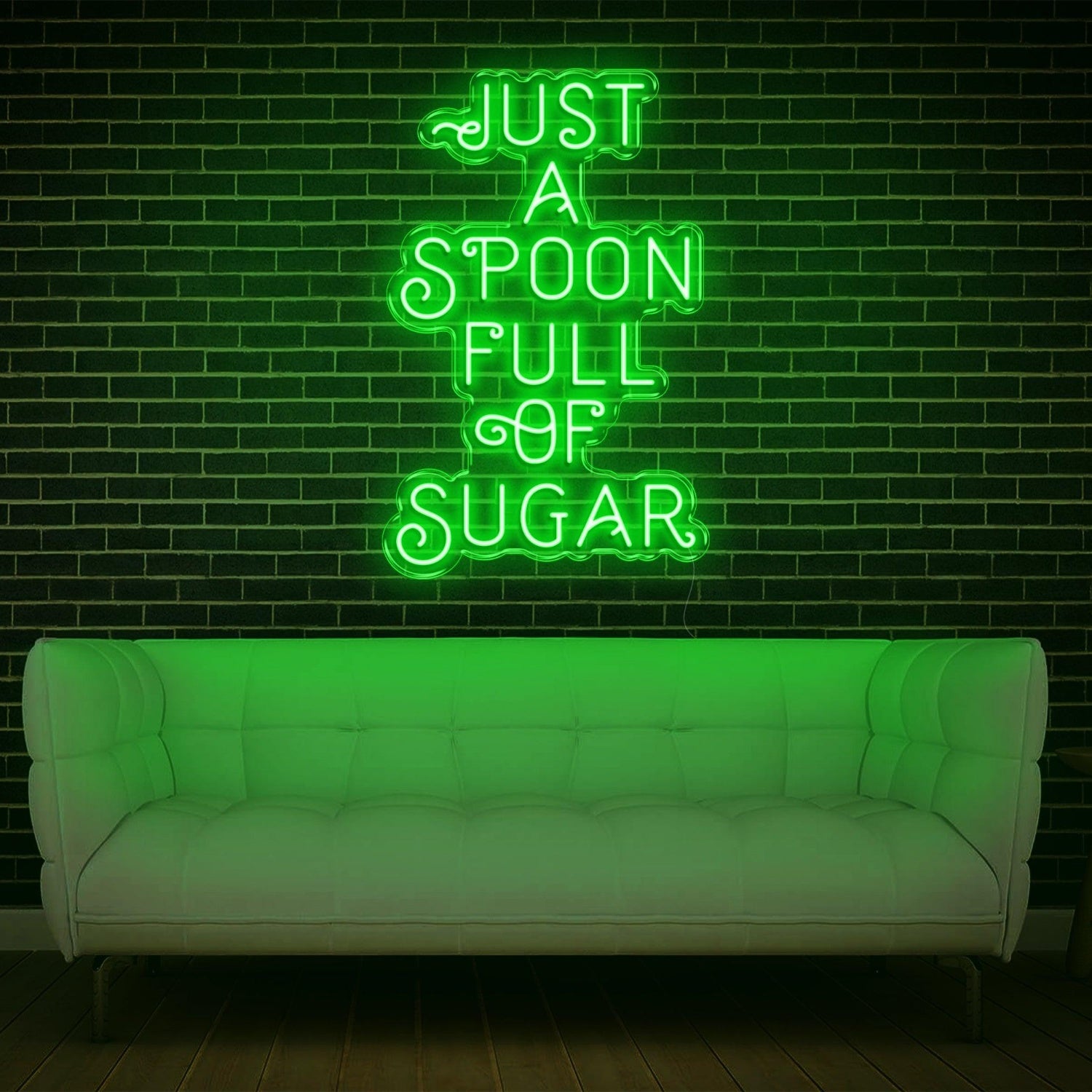 Blue Just A Spoon Full Of Sugar Led Neon Sign For Home Cafe Sweet Decor | Shineneon