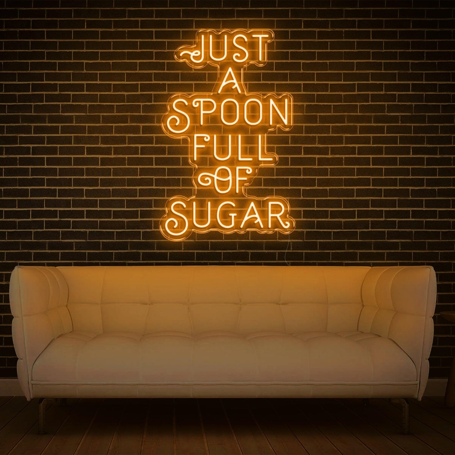 Blue Just A Spoon Full Of Sugar Led Neon Sign For Home Cafe Sweet Decor | Shineneon