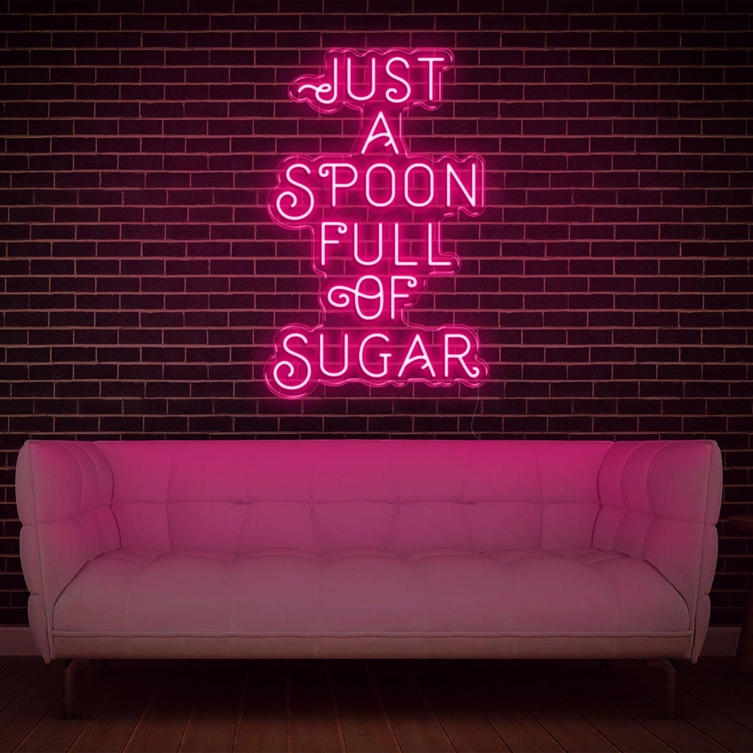 Blue Just A Spoon Full Of Sugar Led Neon Sign For Home Cafe Sweet Decor | Shineneon