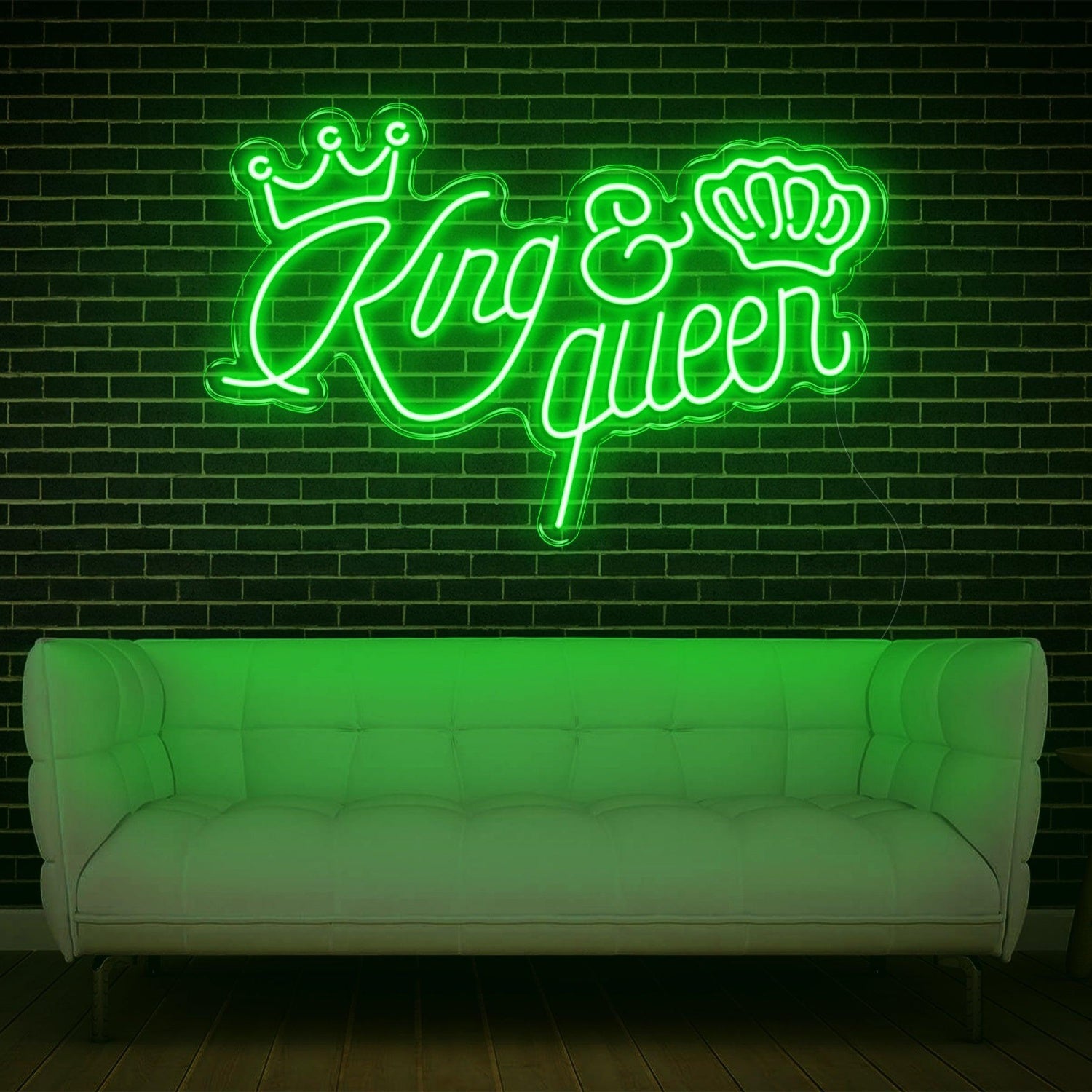Blue King Queen Crown Led Neon Sign For Home Bar Decor | Shineneon