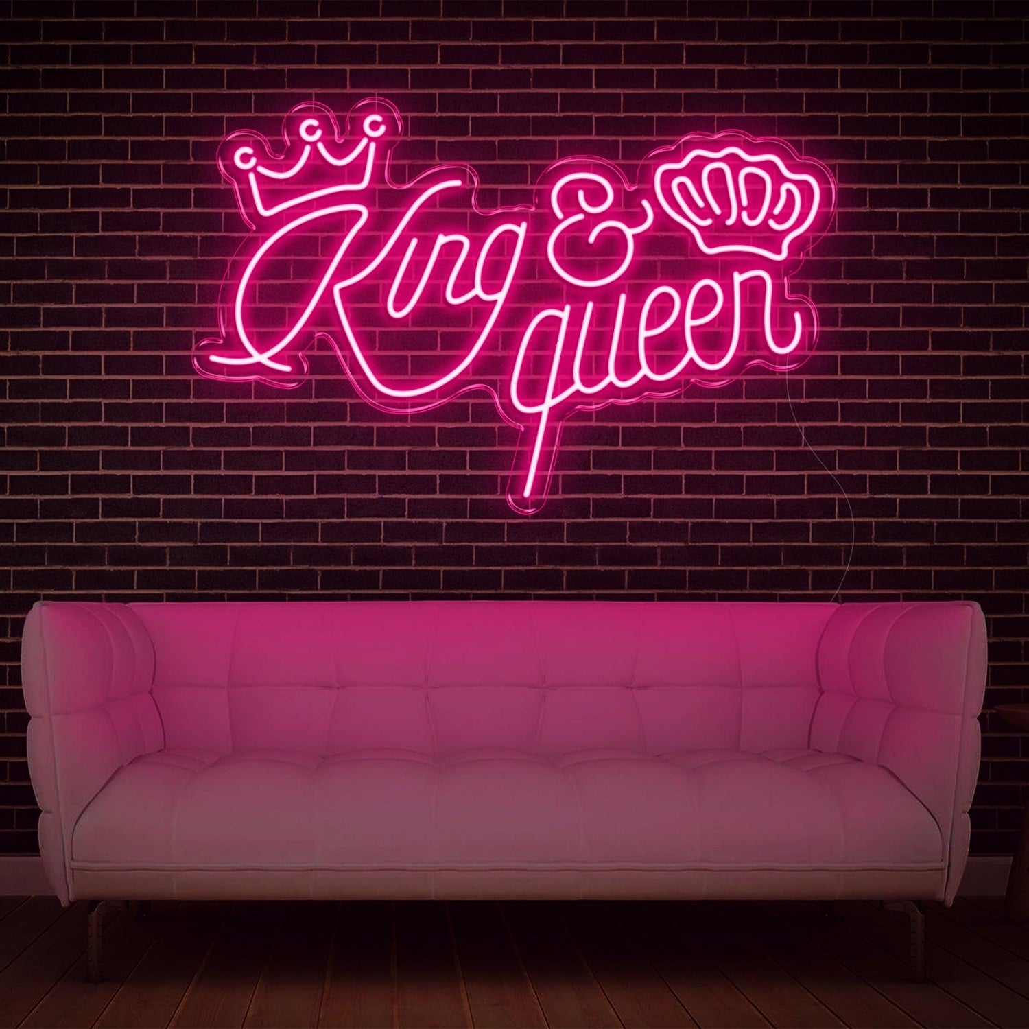 Blue King Queen Crown Led Neon Sign For Home Bar Decor | Shineneon