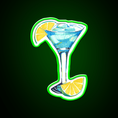Blue Lagoon Cocktail Bar Decor Led Neon Sign Rgb Color - Shineneon