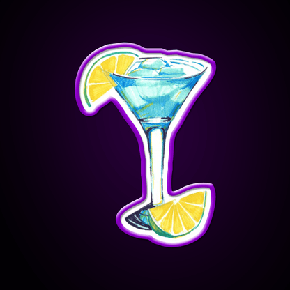 Blue Lagoon Cocktail Bar Decor Led Neon Sign Rgb Color - Shineneon