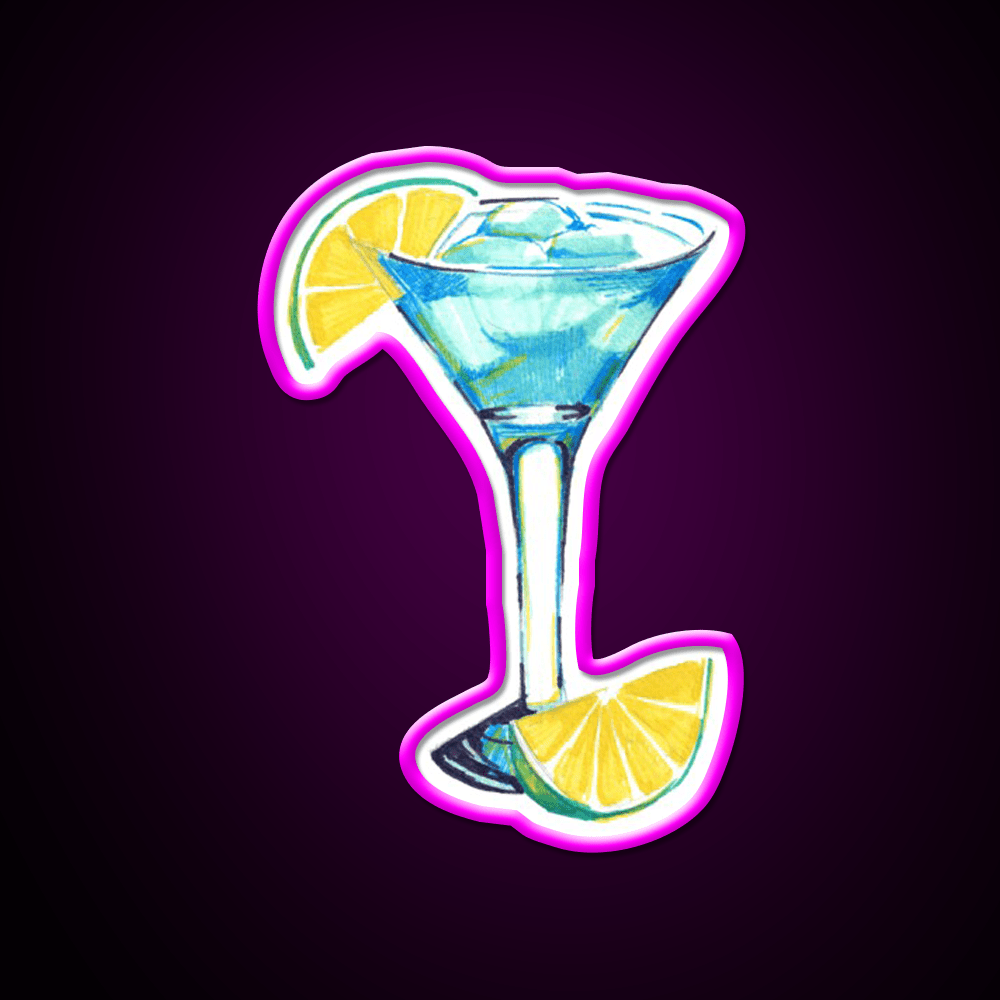 Blue Lagoon Cocktail Bar Decor Led Neon Sign Rgb Color - Shineneon