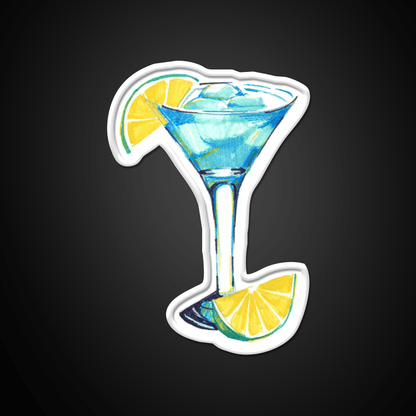 Blue Lagoon Cocktail Bar Decor Led Neon Sign Rgb Color - Shineneon