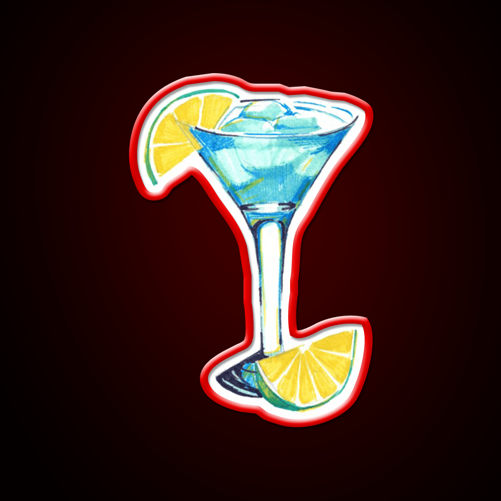 Blue Lagoon Cocktail Bar Decor Led Neon Sign Rgb Color - Shineneon