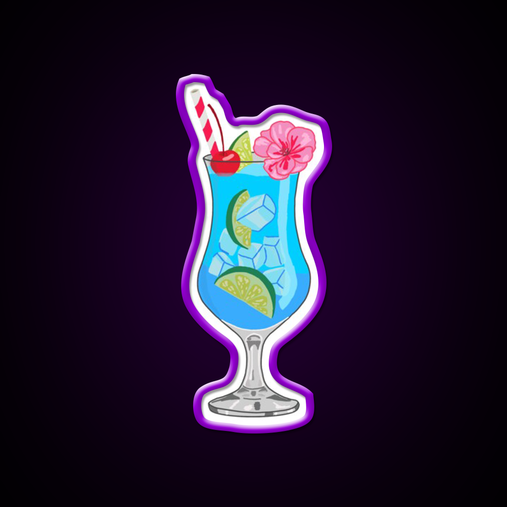 Blue Lagoon Drink Cocktail Bar Decor Led Neon Sign Rgb Color - LED neon sign view 8