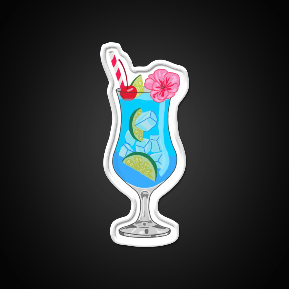 Blue Lagoon Drink Cocktail Bar Decor Led Neon Sign Rgb Color - Shineneon