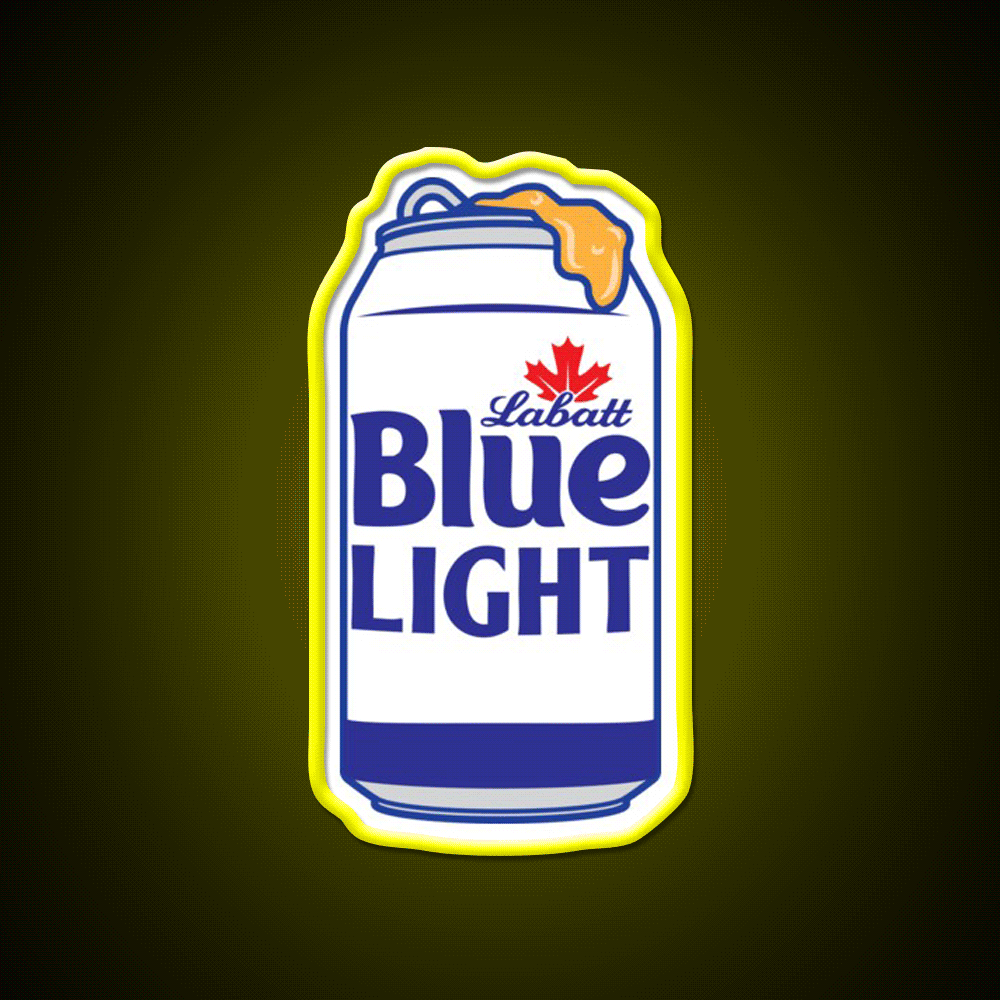 Blue Light Can Beer Bar Decor Led Neon Sign Rgb Color - Custom LED neon sign front view