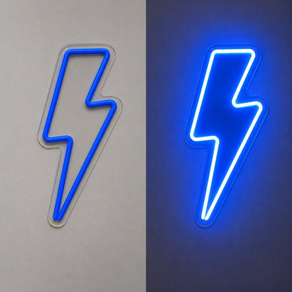 Blue Lightning Bolt LED Neon Sign - Shineneon