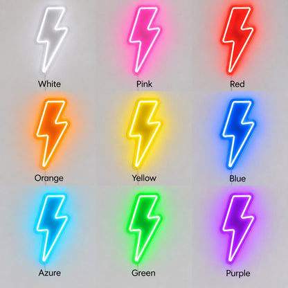 Blue Lightning Bolt LED Neon Sign - Shineneon