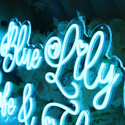 Blue Lily Cake And Florist Led Neon Sign - Shineneon