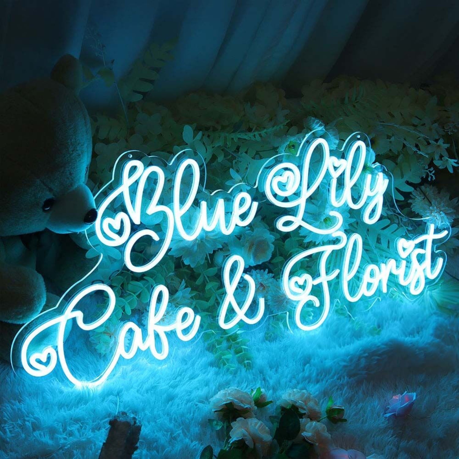 Blue Lily Cake And Florist Led Neon Sign - Shineneon