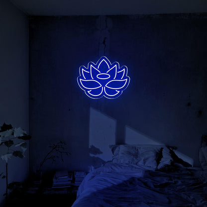 Blue Lotus Flower Led Neon Sign For Bedroom Decor | Shineneon