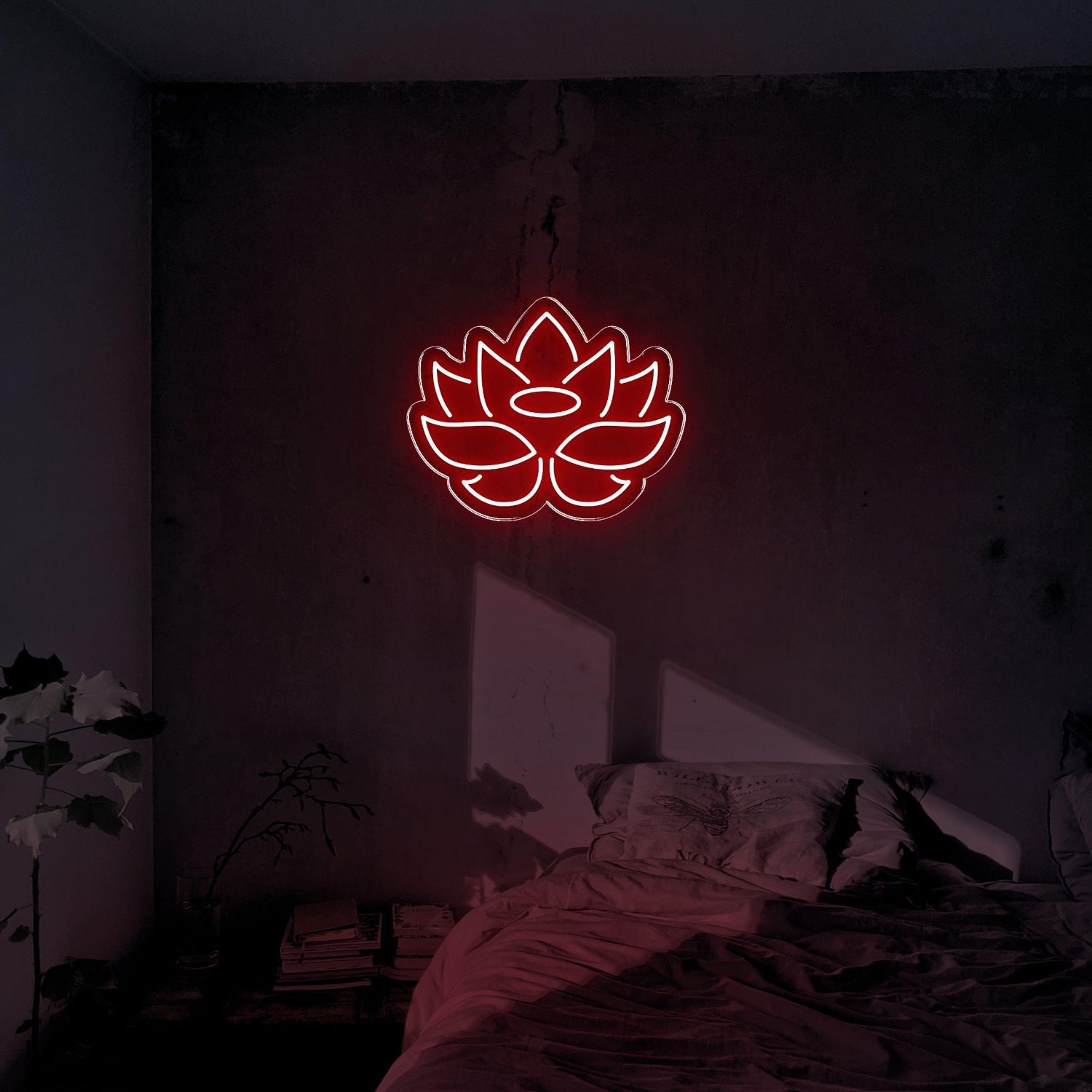 Blue Lotus Flower Led Neon Sign For Bedroom Decor | Shineneon