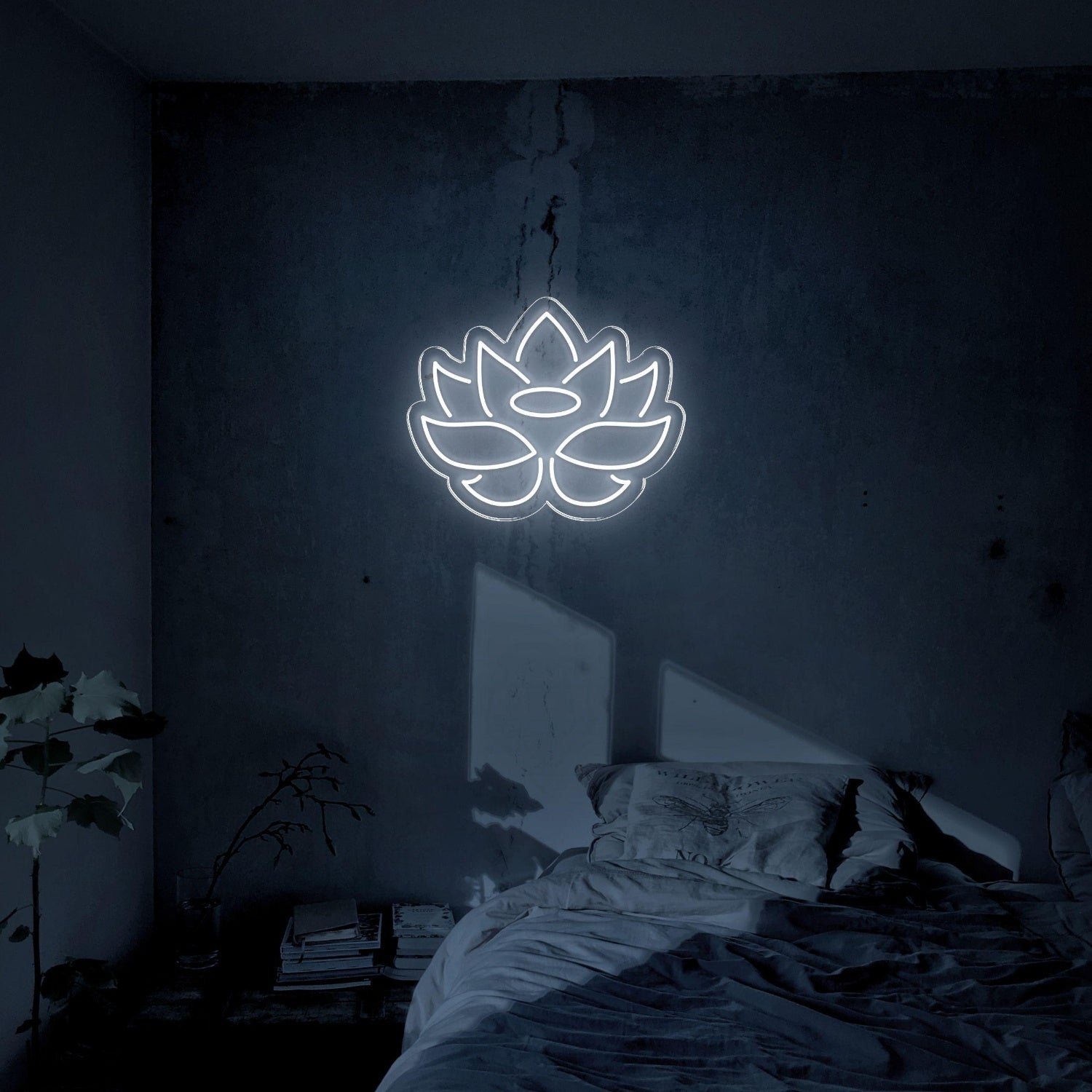 Blue Lotus Flower Led Neon Sign For Bedroom Decor | Shineneon